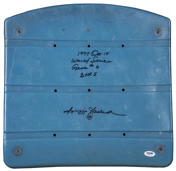 Reggie Jackson Signed and Inscribed Original Seat Bottom from Yankee Stadium (Steiner & PSA/DNA)